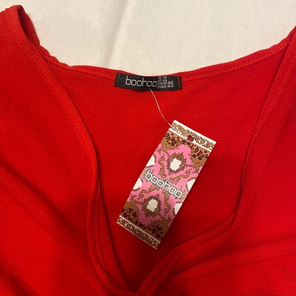 Ruched Front Peplum Smock Top - Picture 3 of 3